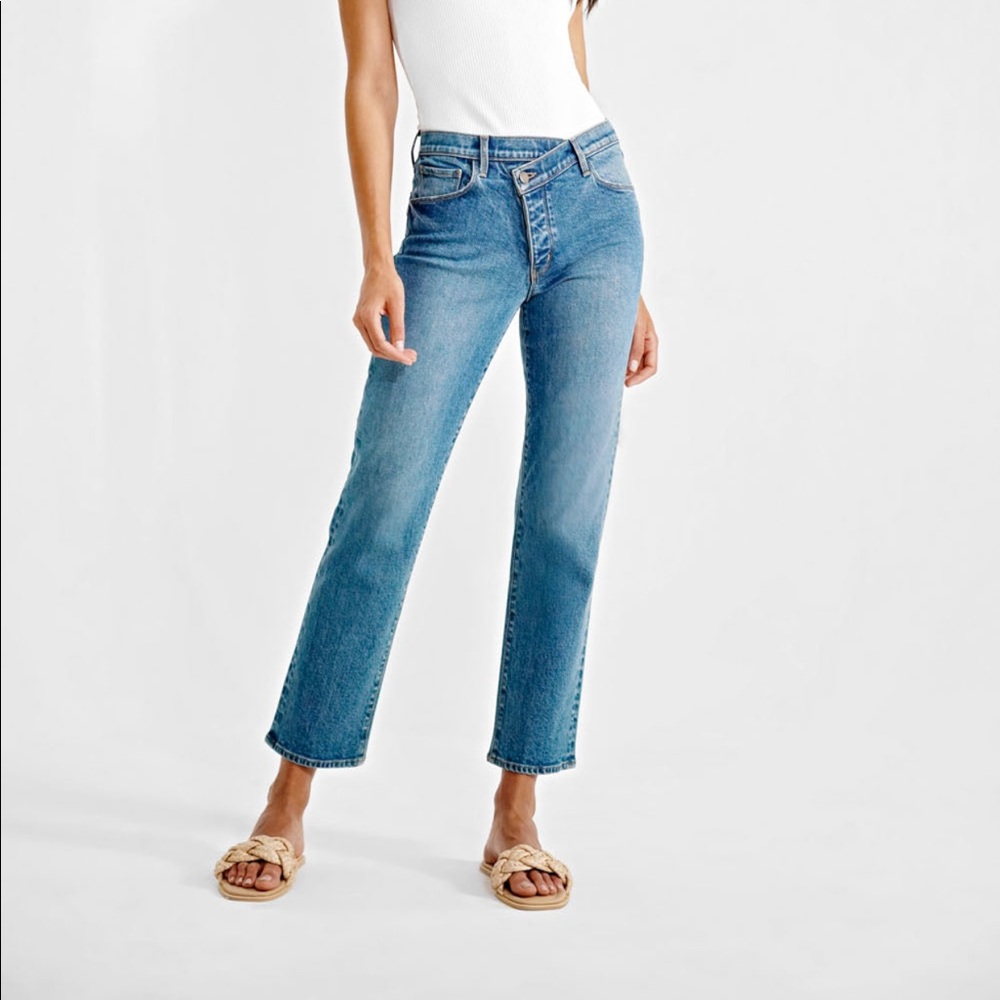 Cross Front ankle length jeans